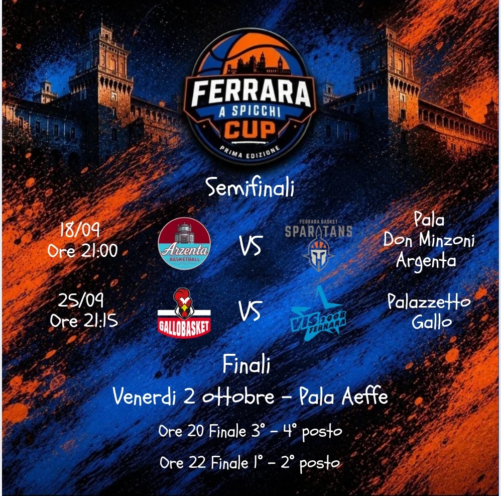 Al Pala Aeffe le finali della 1^ Ferrara A Spicchi Cup