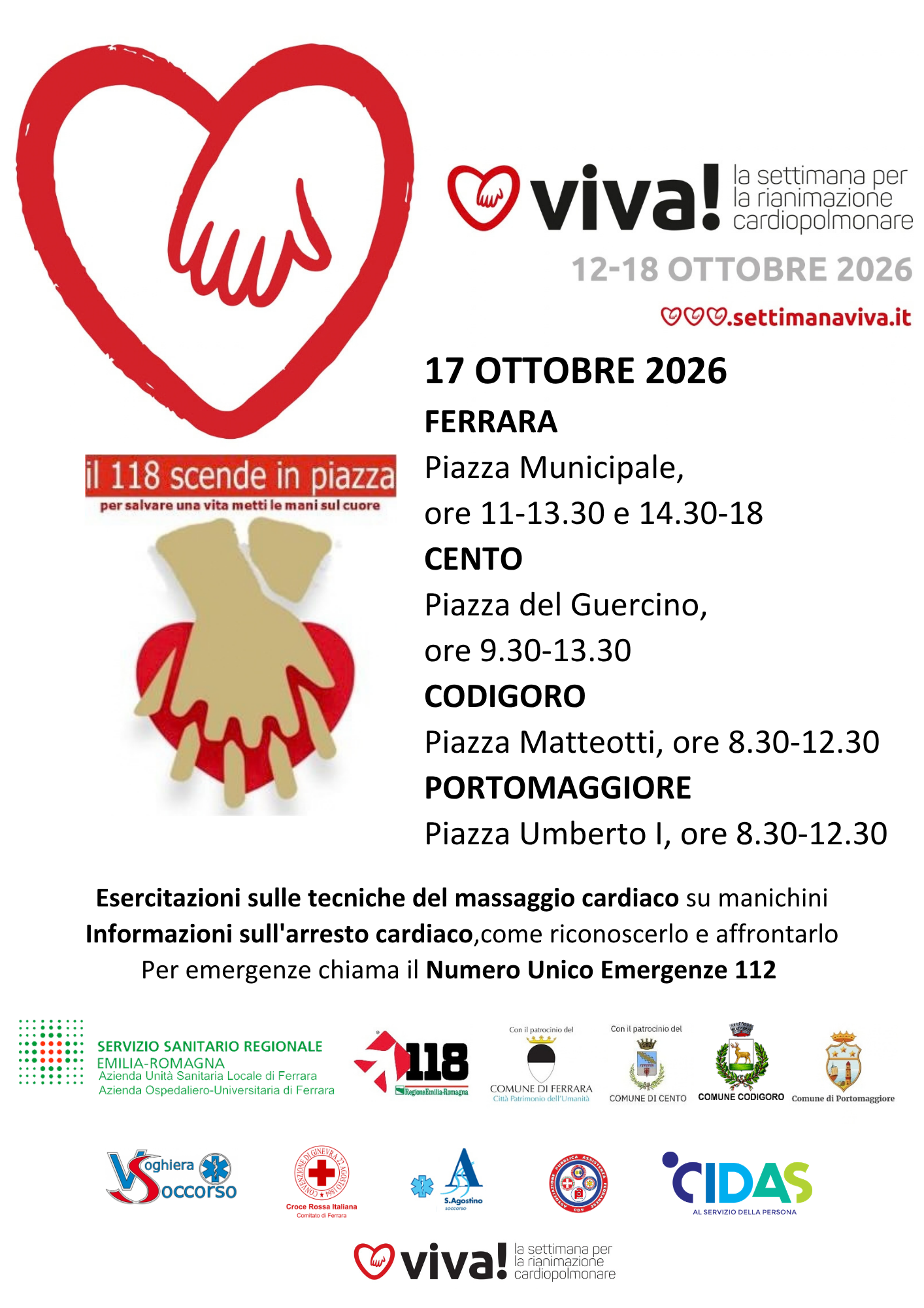 17 OTTOBRE 2026 eventi provincia FERRARA
